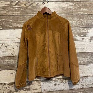 Passardi Golf Korean Suede Leather Brown Zip Up Designer Streetwear Jacket